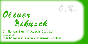oliver mikusch business card